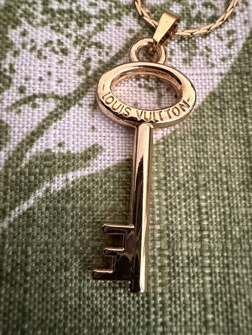LV Gold Key Pendant- Elegant Women’s Jewelry